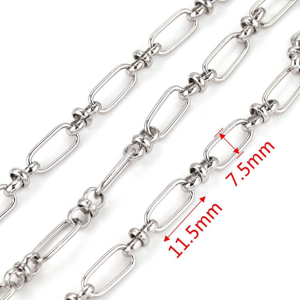 Wholesale 5 rolls - 500 cm various styles of stainless steel punk chain